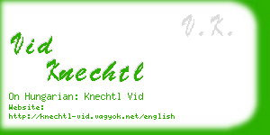 vid knechtl business card